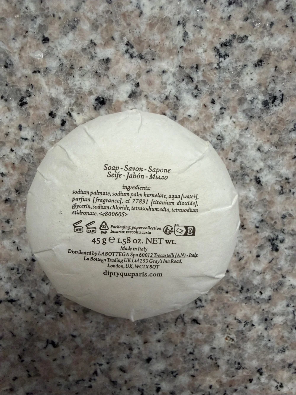 NWT $14 each or 3/$38 diptyque Philosykos soap 45grams(1.58oz) bar